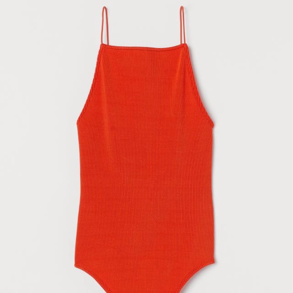 BLACK Ribbed Thong Bodysuit